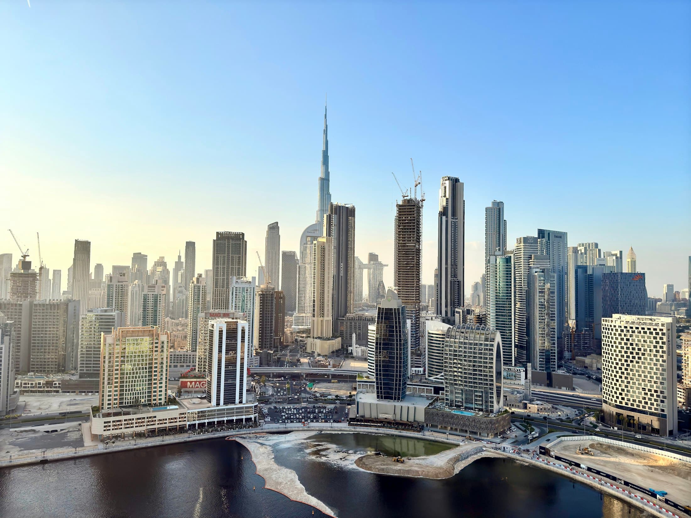 Dubai skyline at dusk